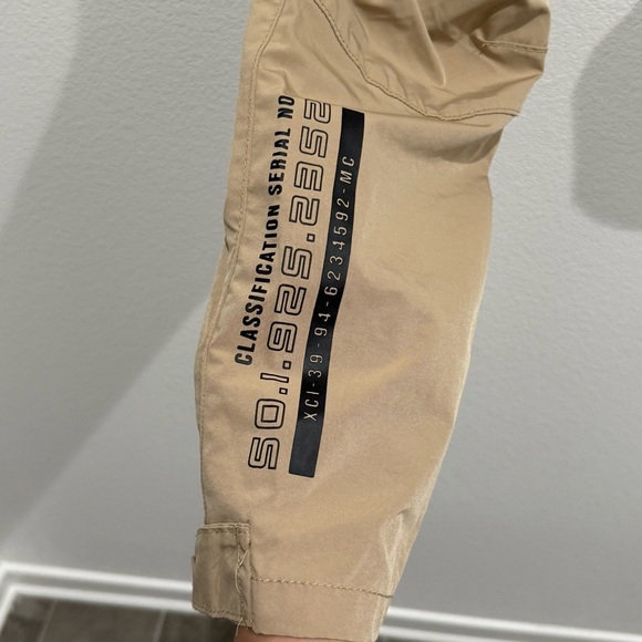 Smoke Rise Printed Nylon Utility Pants Khaki Size L Gorpcore Streetwear Cargo - Picture 8 of 11